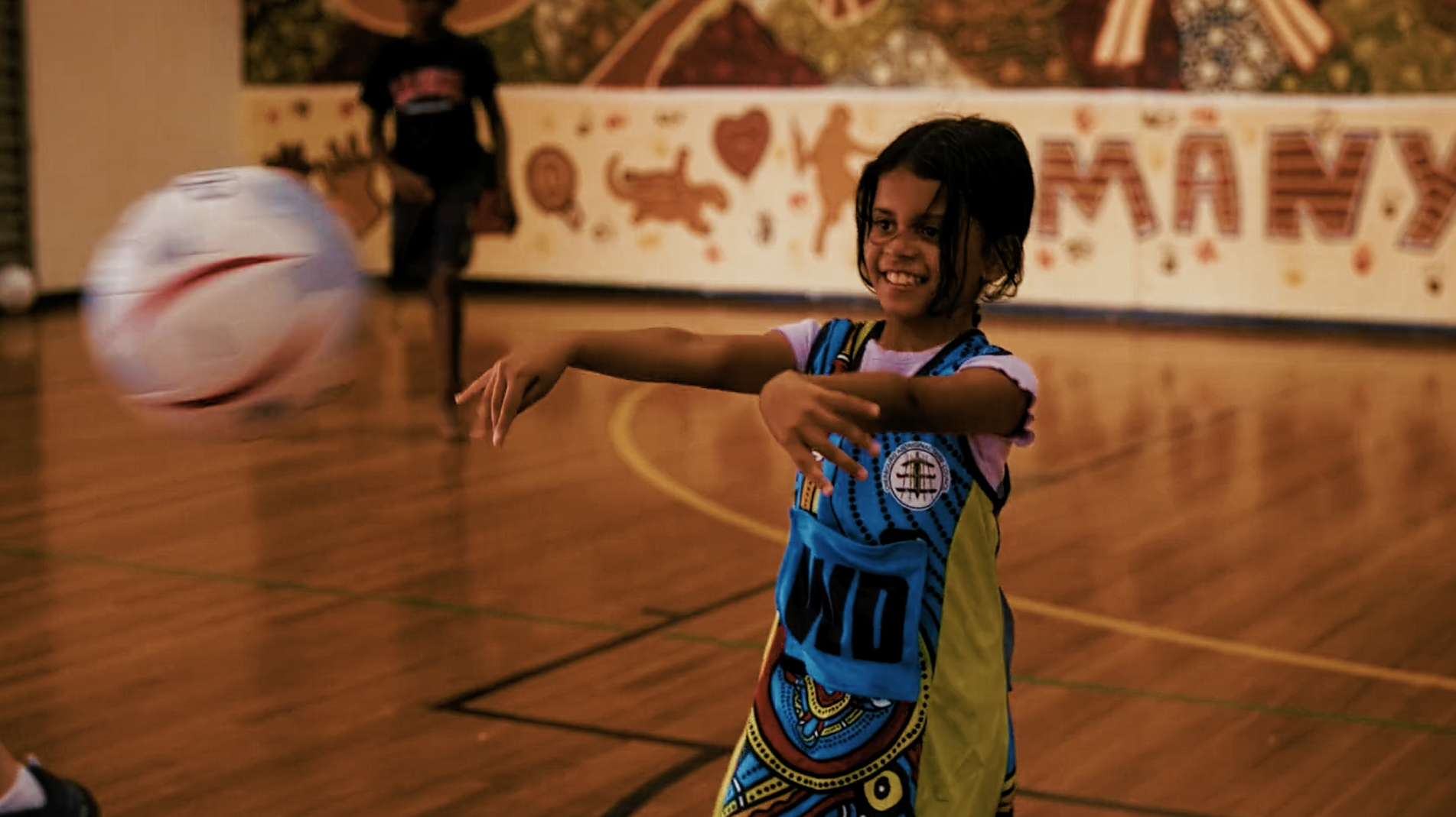 Young netball player